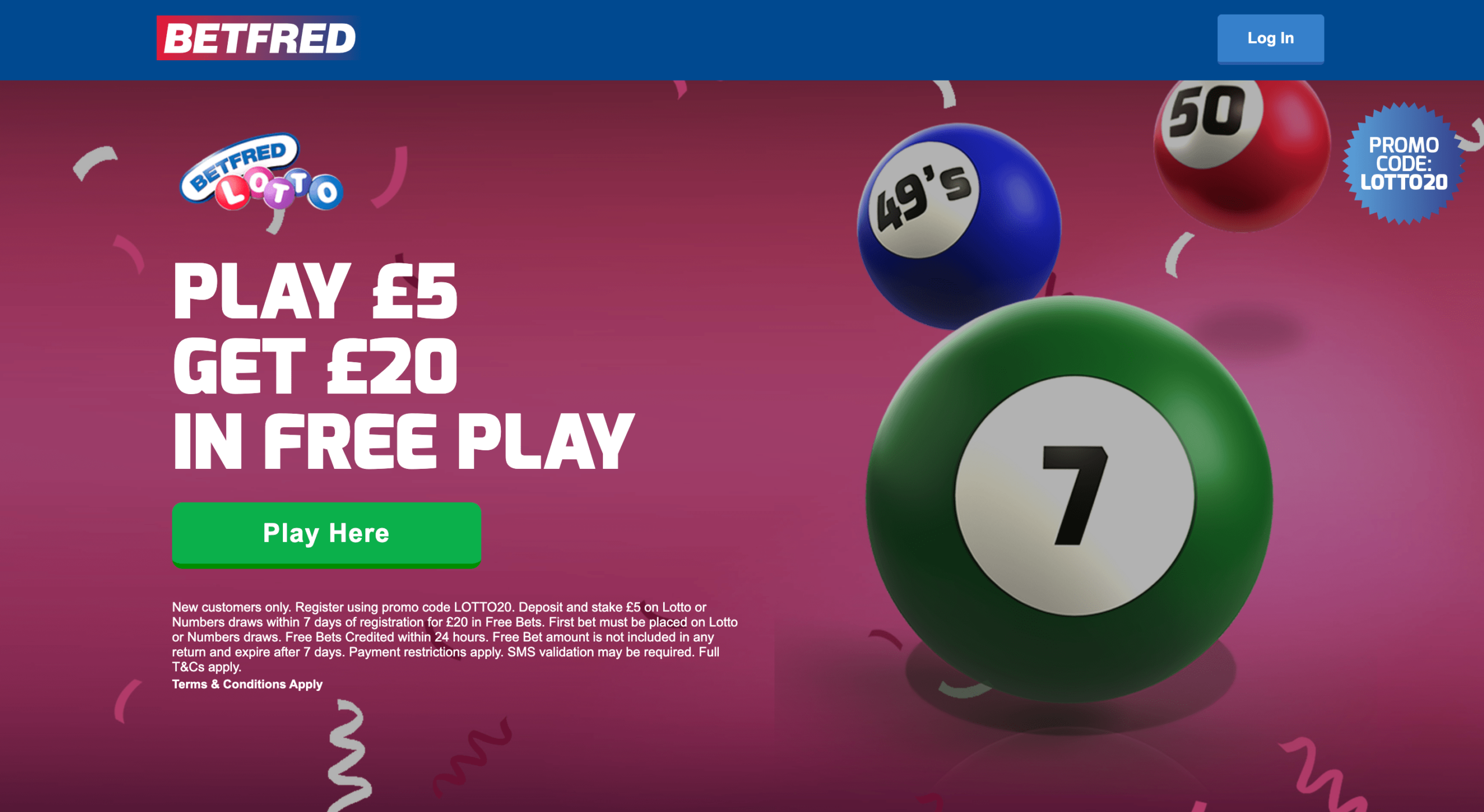 betfred lotto welcome offer