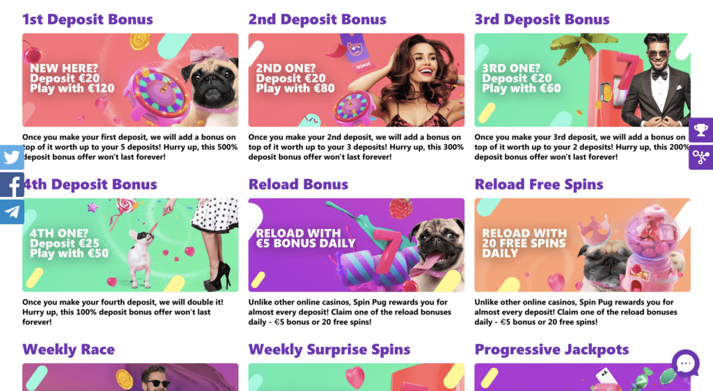 spinpug casino promotions