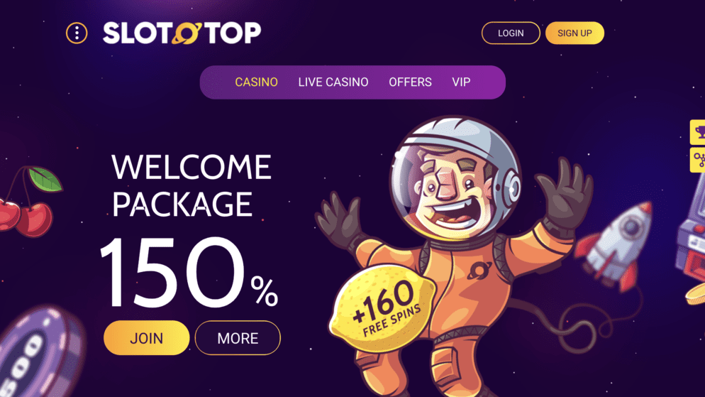 Claim Your 150% Casino Bonus at SlotoTop