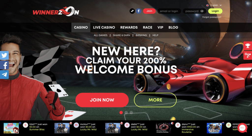 WinnerZon Casino Bonus Code