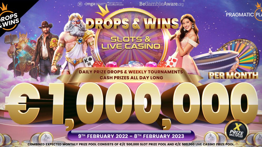 Monthly Giveaway of €1,000,000 at Daily Drops & Wins Casinos